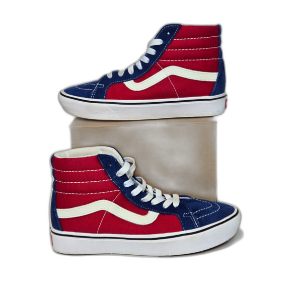 Vans Shoes - Vans ComfyCush Sk8-Hi Shoes | Men's 5.5 / Women's 7 | Chili Pepper Red True Blue